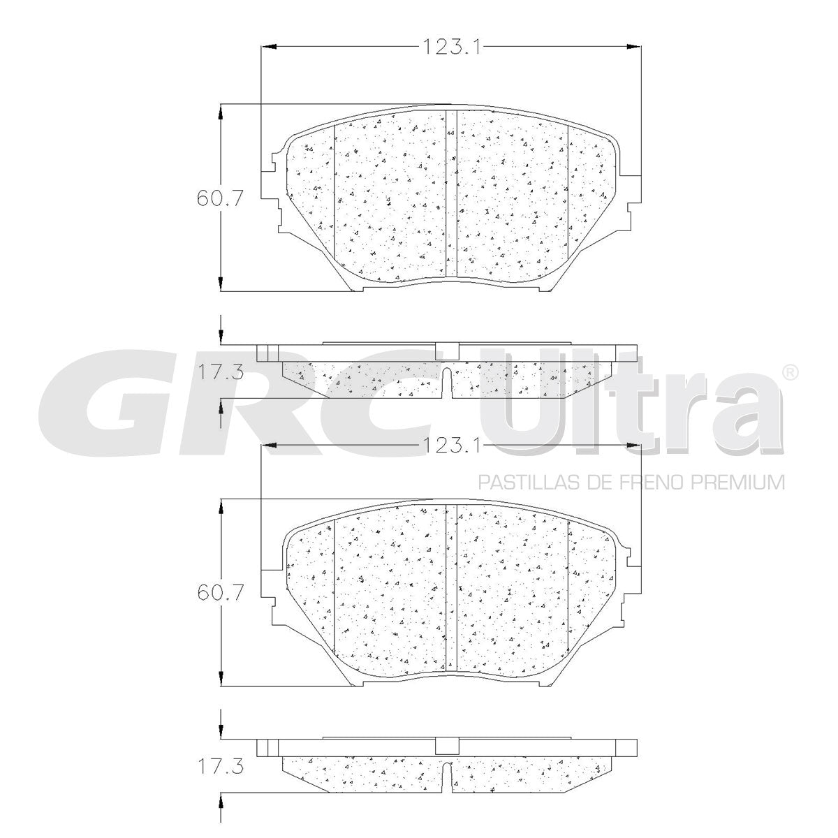 GCD862 - BALATAS CERAMICAS DELANTERAS PARA TOYOTA RAV4 2001-2005