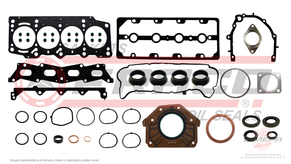 FSX-2540165 - JUEGO DE EMPAQUES PARA ALFA ROMEO MITO 1.4 L. TURBO L4 16 V DOHC 940A2.000 2012-2019