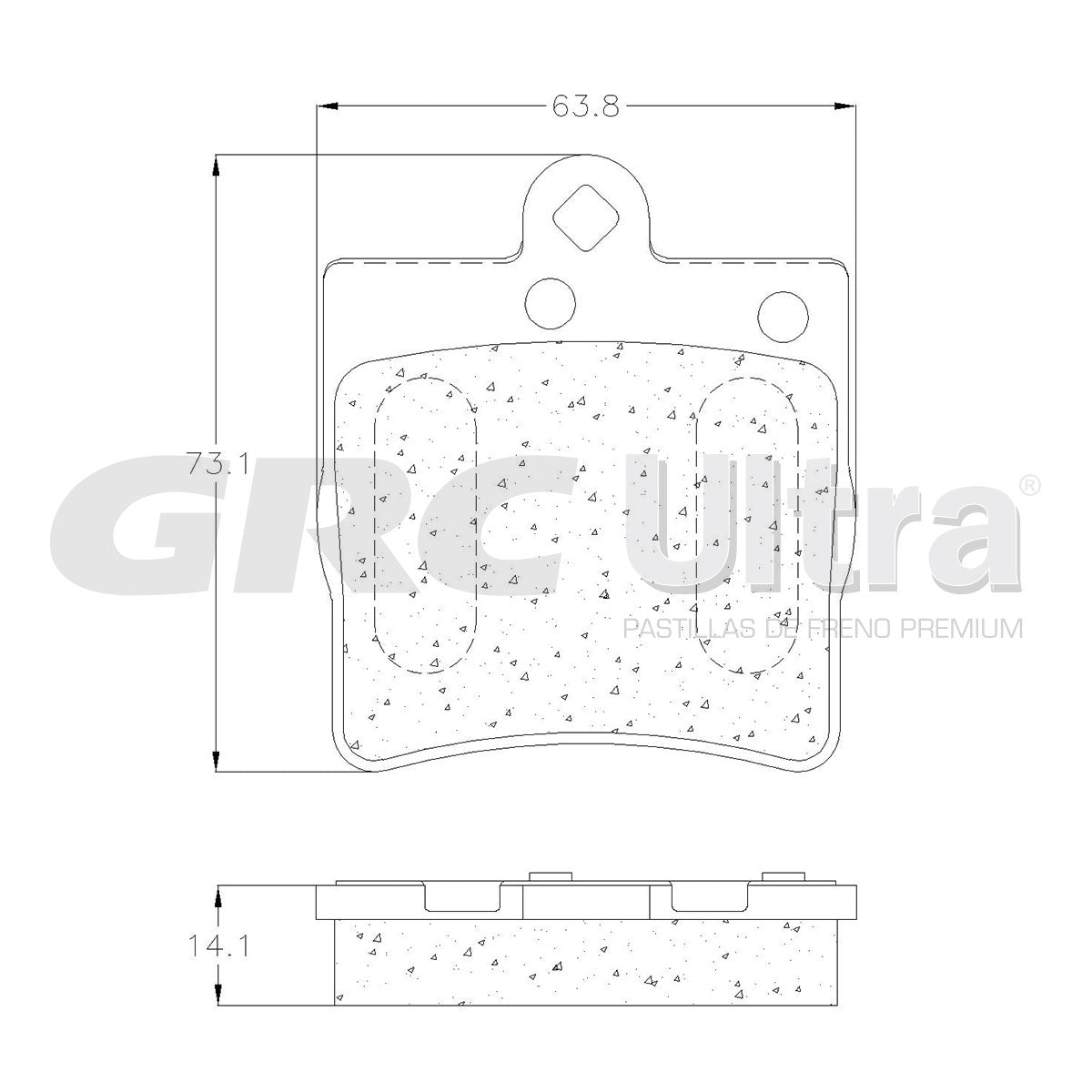 GMD779 - BALATAS SEMIMETALICAS TRASERAS PARA CHRYSLER CROSSFIRE 3.2L 2004-2007