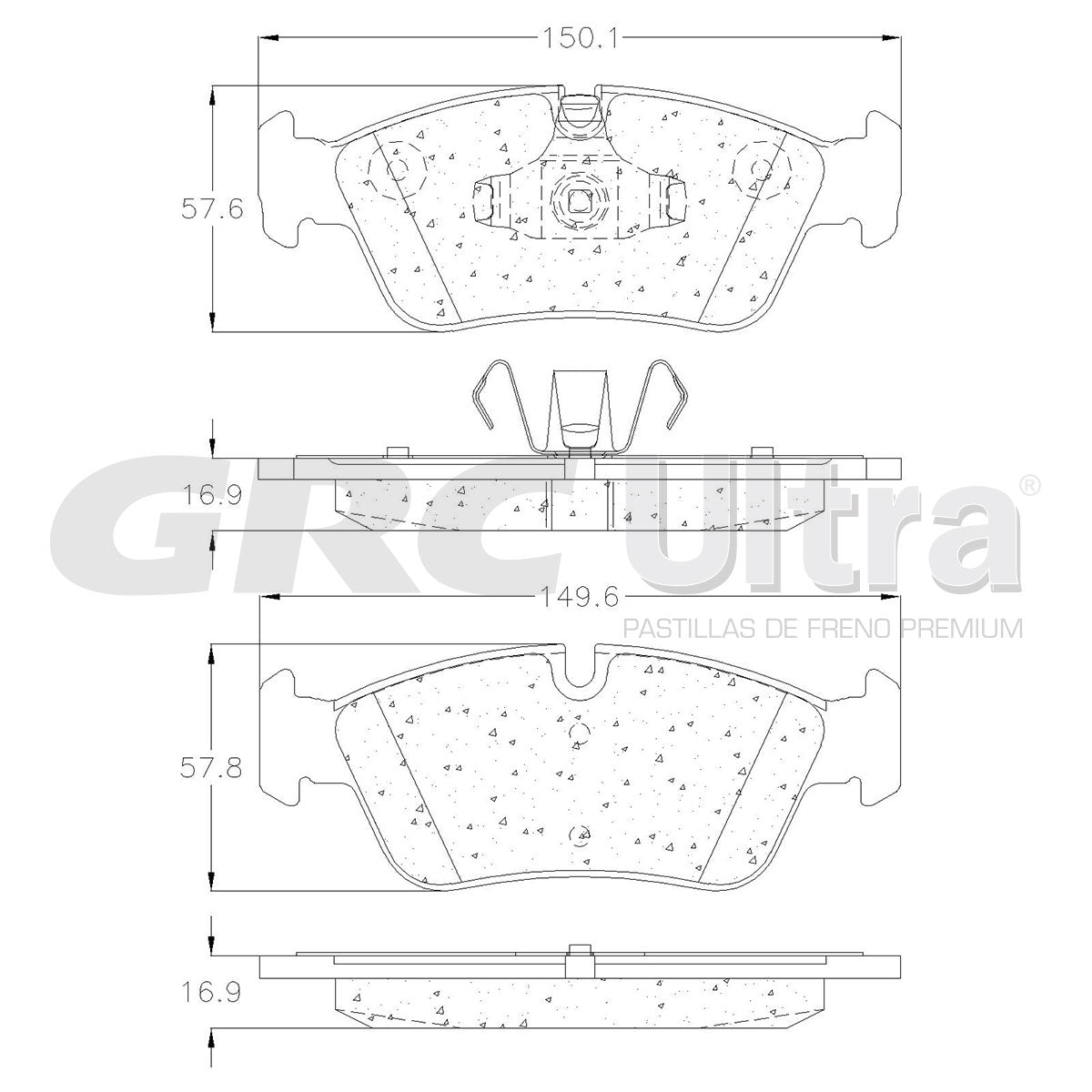 GMD1228 - BALATAS SEMIMETALICAS DELANTERAS PARA BMW 120I 2006-2010