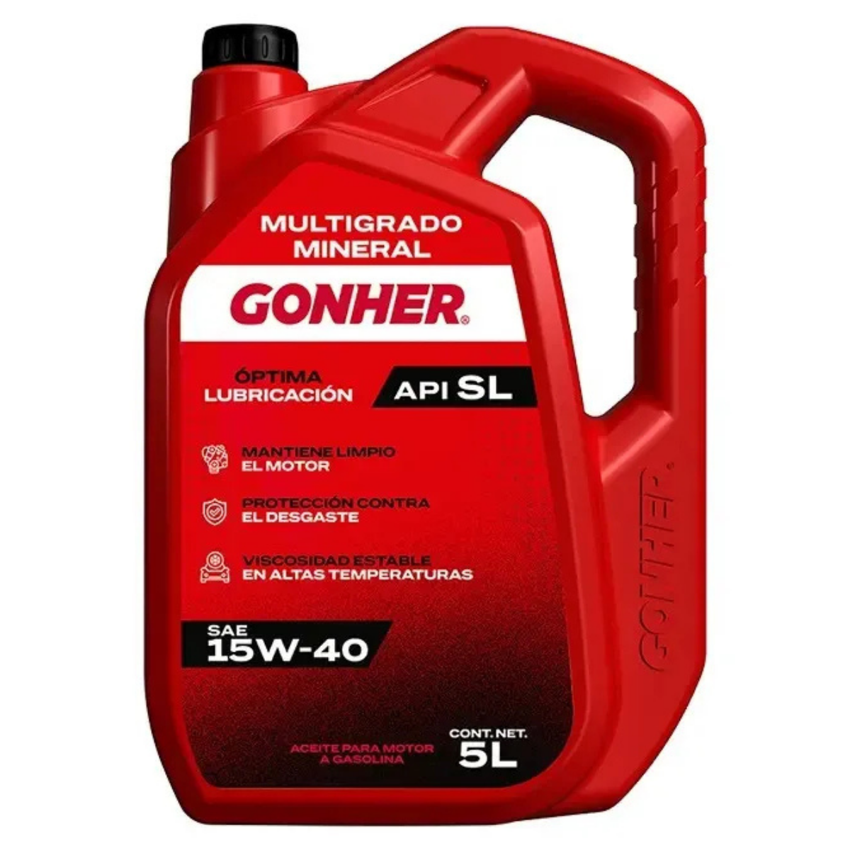 GH-1033941 - ACEITE GONHER SAE 15W-40 API SL CAJA CON 4 PIEZAS DE 5 LITROS