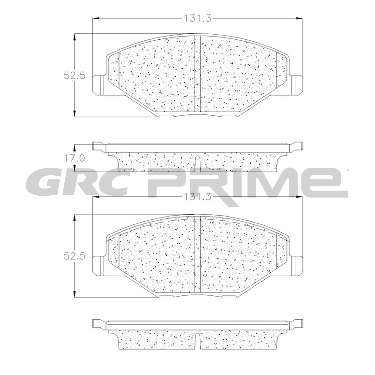 GPRD1776 - BALATAS CERAMICAS DELANTERAS PARA VOLKSWAGEN POLO ALLSTAR 2017-2017