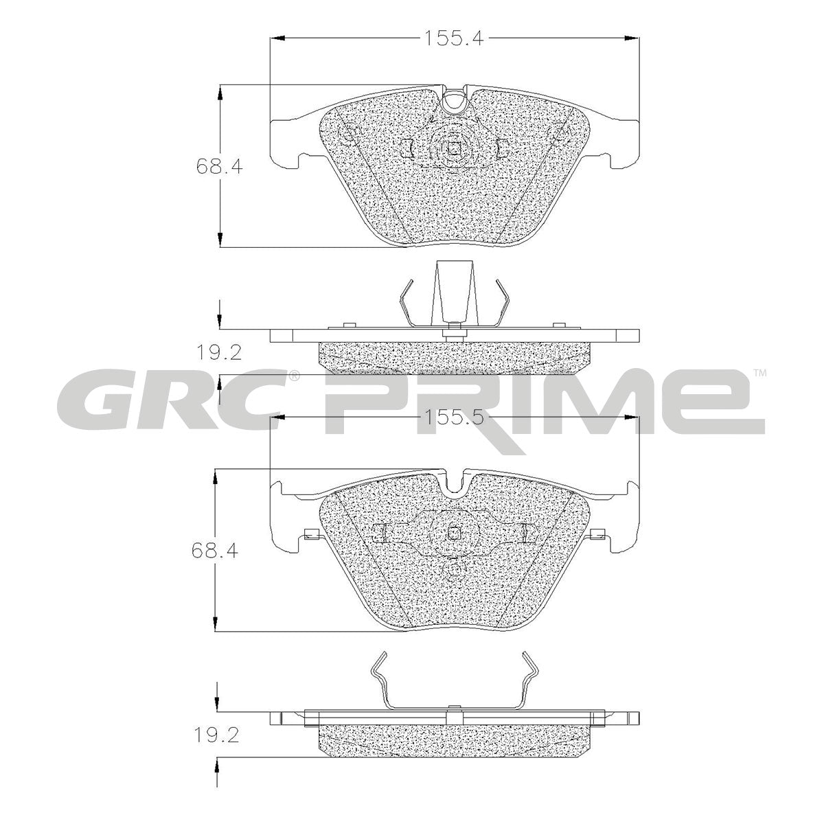 GPRD1260 - BALATAS CERAMICAS DELANTERAS PARA BMW 323I 2010-2011