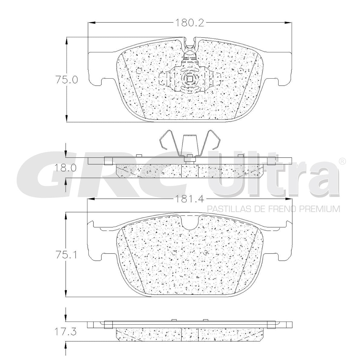 GCD1865 - BALATAS CERAMICAS DELANTERAS PARA VOLVO C40 2022-2023