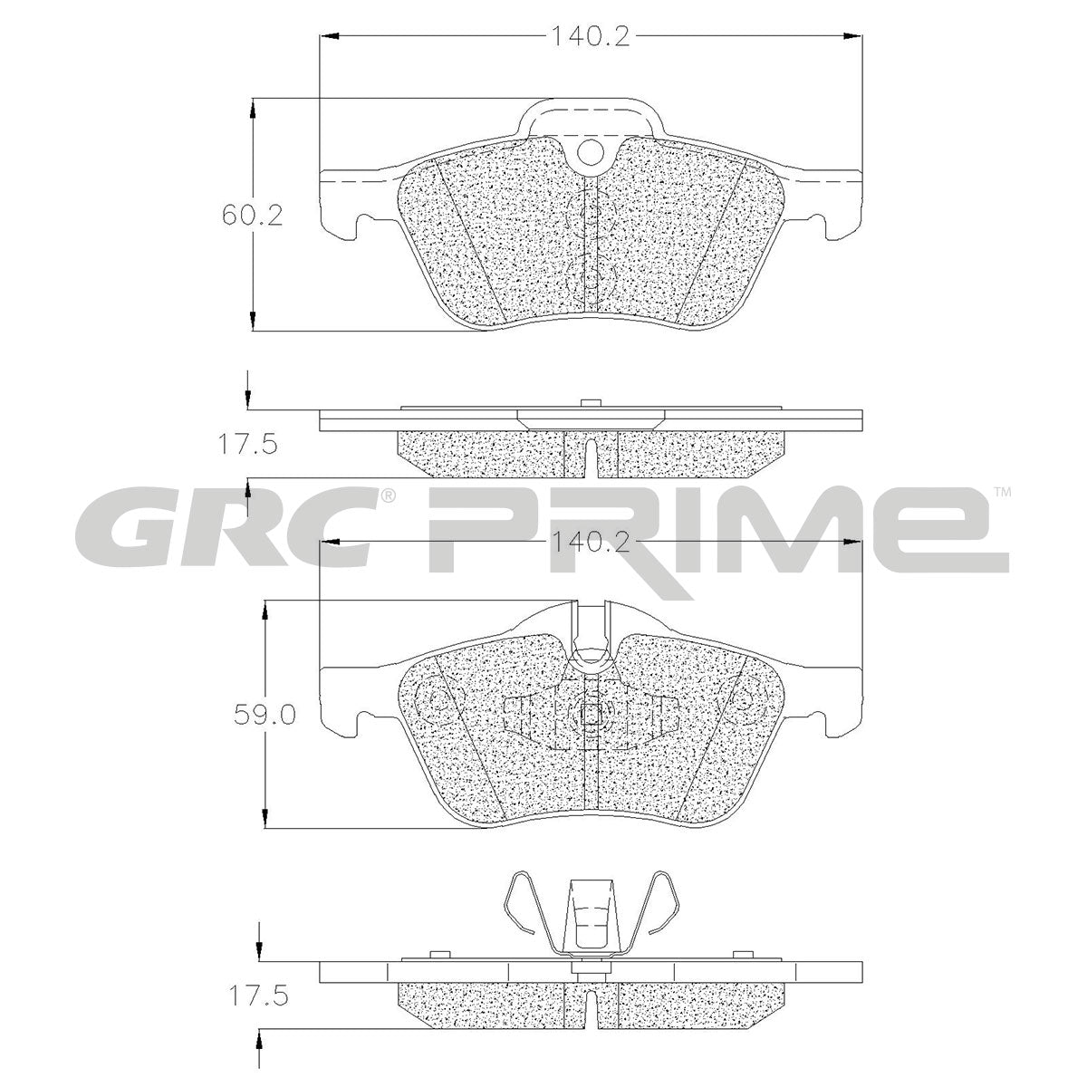 GPRD939 - BALATAS SEMIMETALICAS DELANTERAS PARA MINI COOPER S 2008-2008
