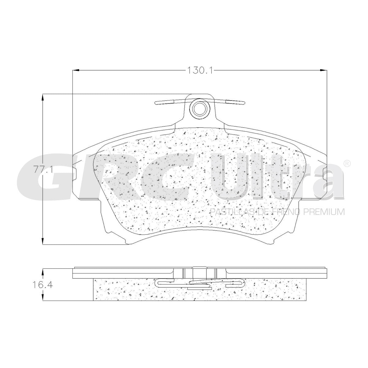 GMD837 - BALATAS SEMIMETALICAS DELANTERAS PARA SMART FORFOUR 2005-2007