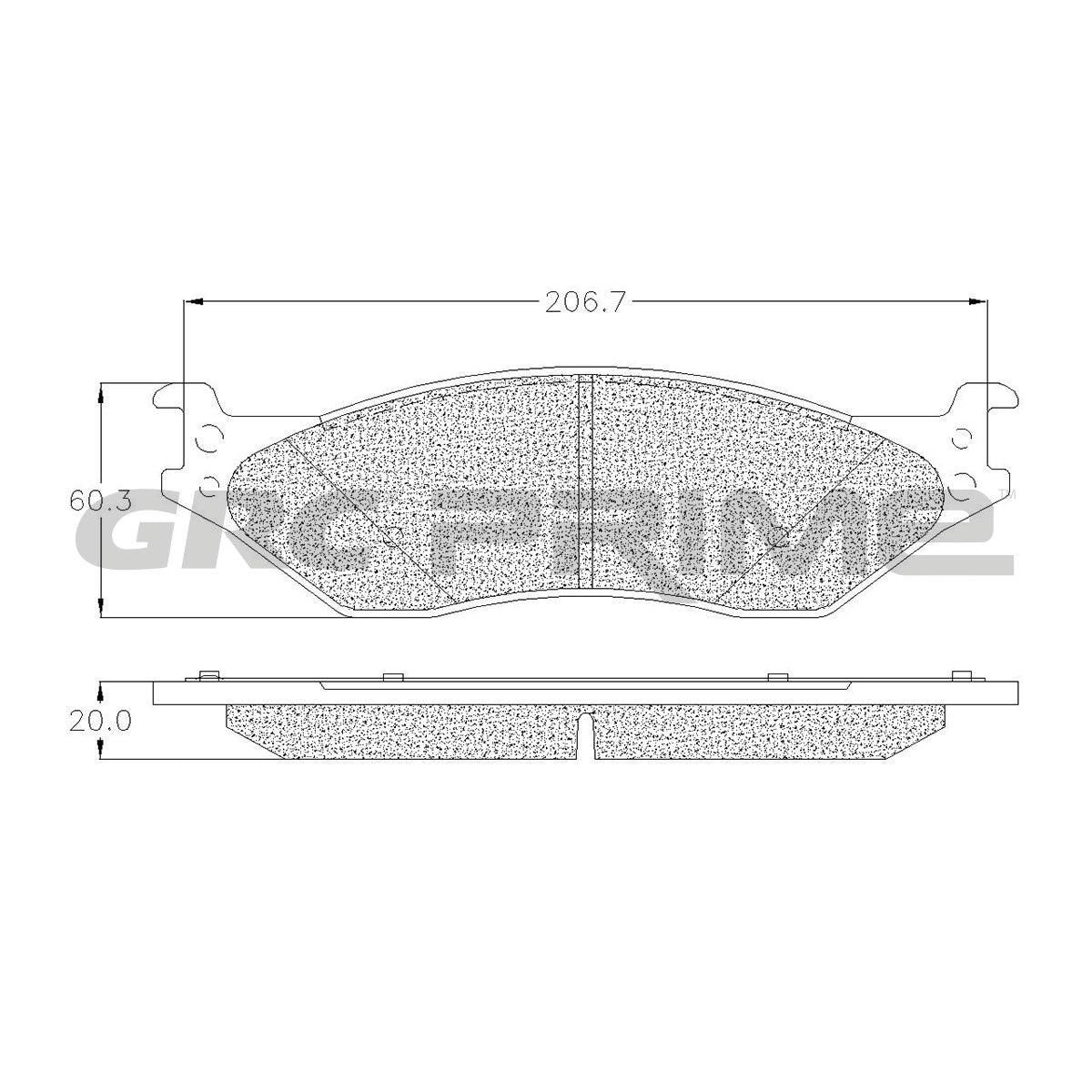 GPRD1066SD - BALATAS SEMIMETALICAS DELANTERAS PARA FLEETWOOD BOUNDER 33C 2017-2022