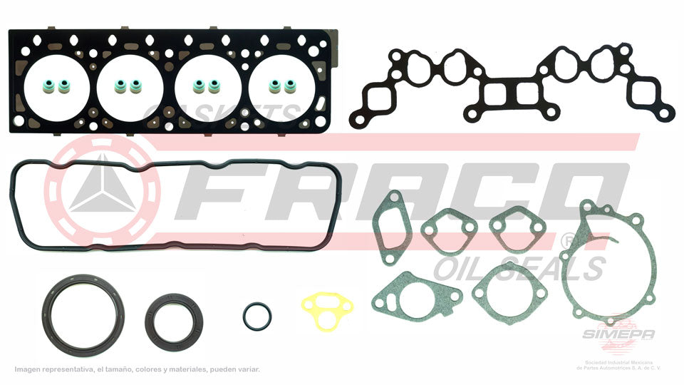 FSX-5840298 - JUEGO DE EMPAQUES PARA NISSAN MONTACARGAS K21 L4 2.1 L 8 V. OHV K21 TODOS