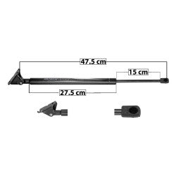 MANJ-1125 - AMORTIGUADOR 5TA PUERTA PARA JEEP GRAND CHEROKEE 1993-1998 IZQUIERDA