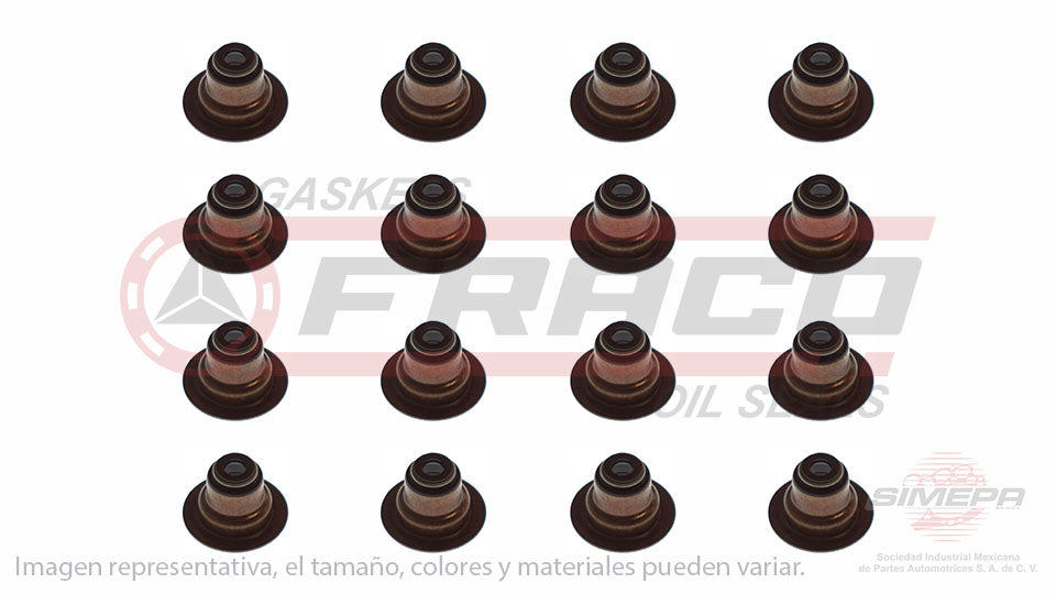 SS-2430-V-16 - SELLOS DE VALVULA POR JUEGOS PARA CHEVROLET COBALT L4 2.4 L 16 V DOHC LE5 LE9 2006-2008