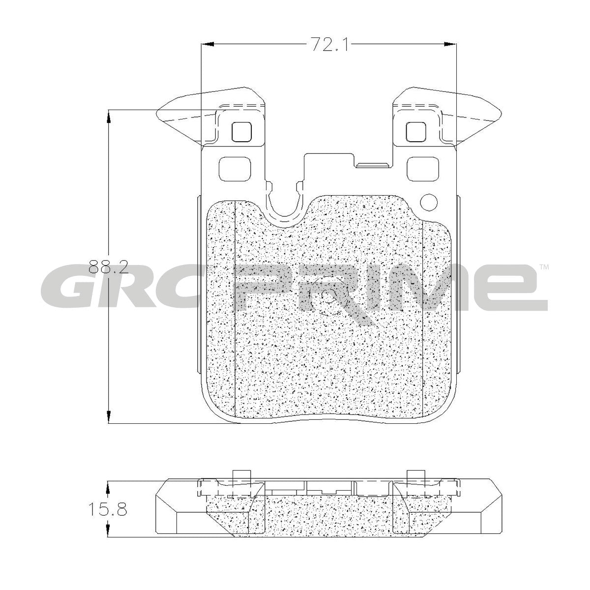 GPRD1656 - BALATAS SEMIMETALICAS TRASERAS PARA BMW 120I M SPORT 2012-2021