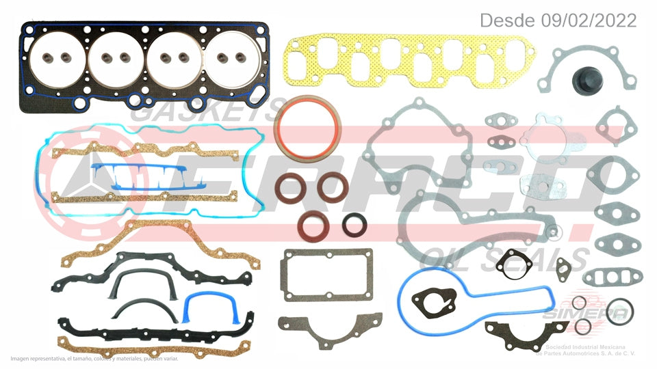 FSX-1140060 - JUEGO DE EMPAQUES PARA CHRYSLER LASER L4 2.5 L 8 V SOHC 1986-1987