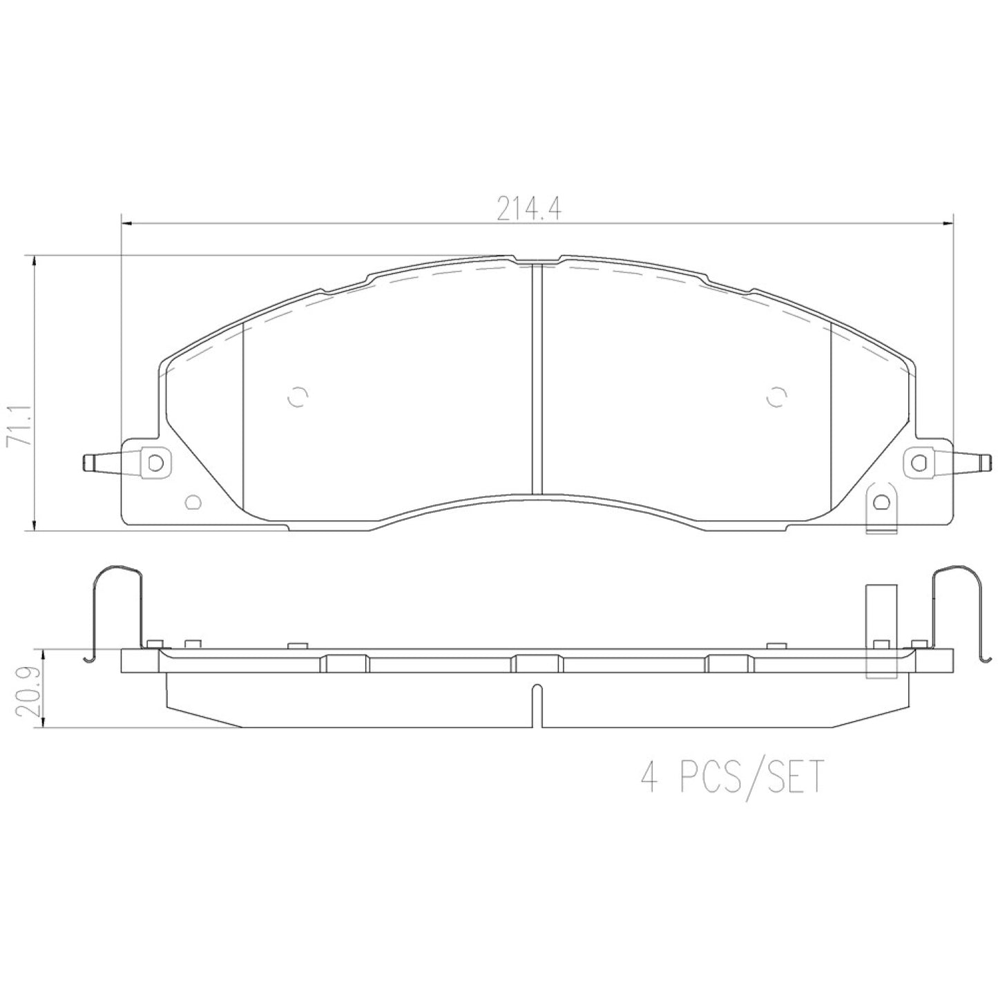 BRE-P18039 - BALATAS DELANTERAS PARA DODGE RAM 2500 CREW 2009-2009