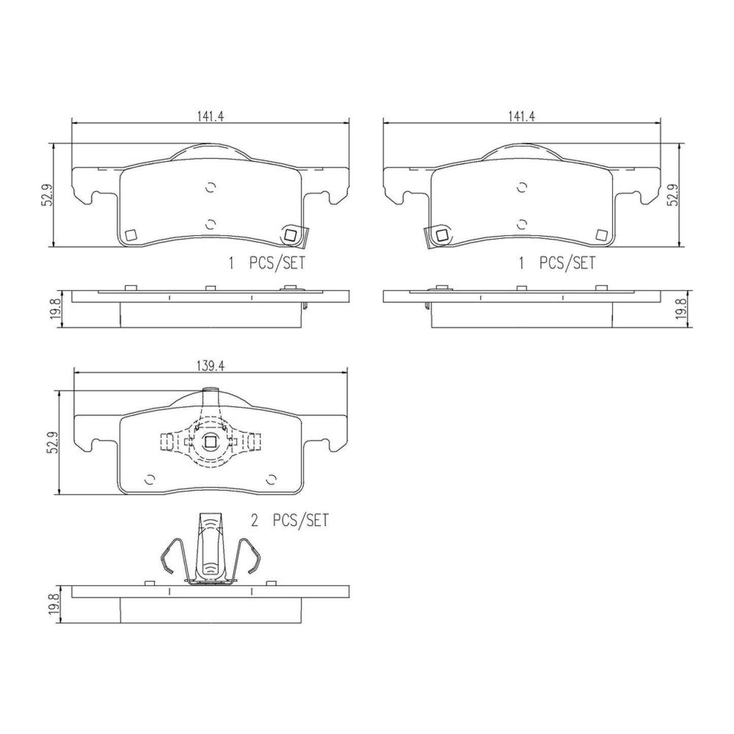 BRE-P24129N - BALATAS TRASERAS PARA FORD EXPEDITION EDDIE BAUER 2003-2006