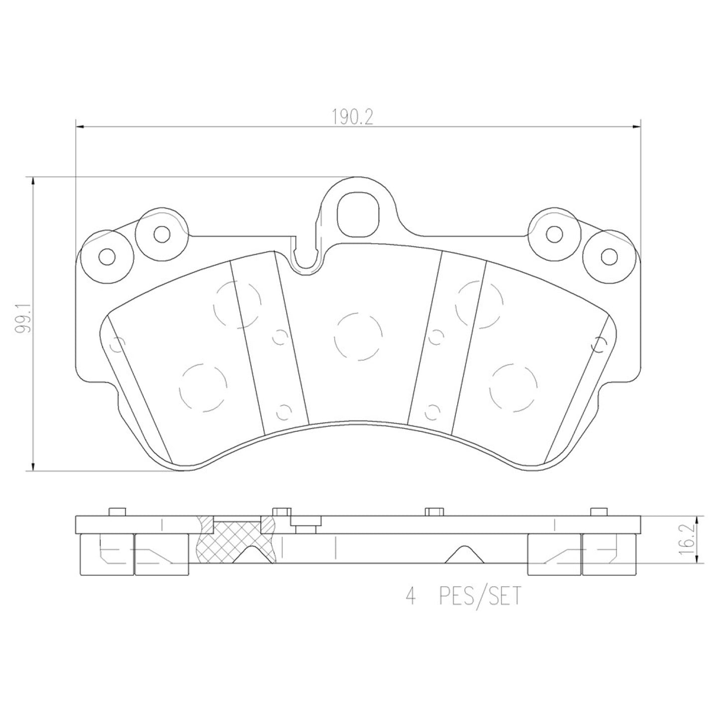 BRE-P85069N - BALATAS DELANTERAS PARA PORSCHE CAYENNE BASE 2008-2010