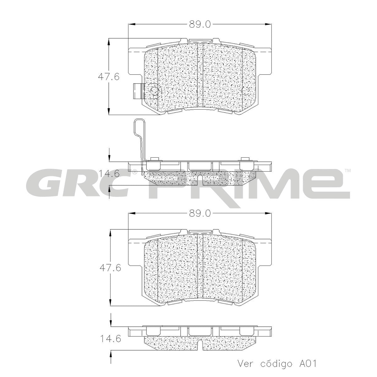 GPRD536 - BALATAS CERAMICAS TRASERAS PARA ACURA CL 2.2L 1997-1997