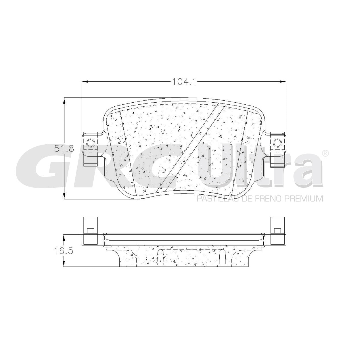 GCD1779 - BALATAS CERAMICAS TRASERAS PARA AUDI A1 2020-2020