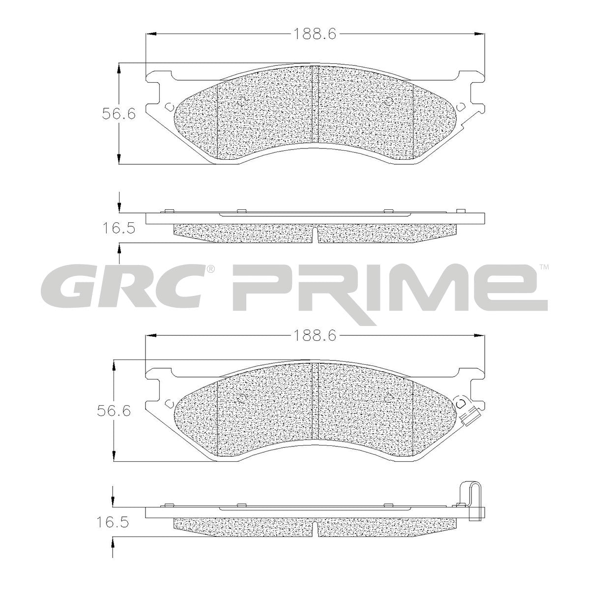 GPRD702 - BALATAS SEMIMETALICAS DELANTERAS PARA DODGE RAM 1500 2000-2001