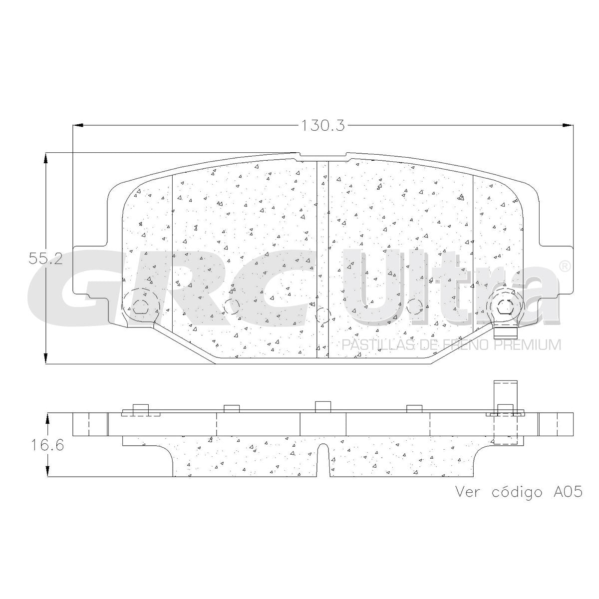 GCD1596 - BALATAS CERAMICAS TRASERAS PARA CHRYSLER GRAND CARAVAN 2021-2023
