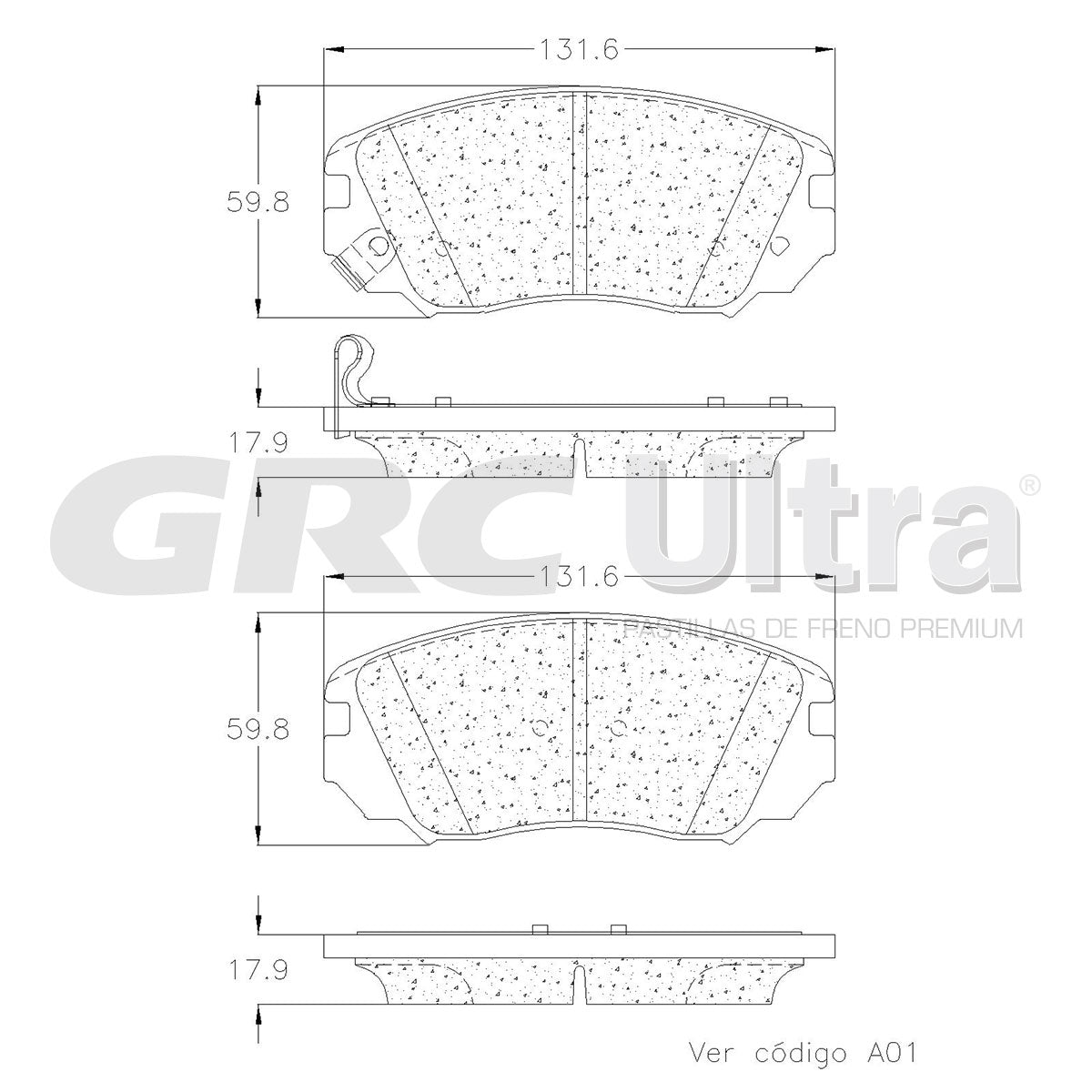 GCD1421 - BALATAS CERAMICAS DELANTERAS PARA BUICK ALLURE 2010-2010