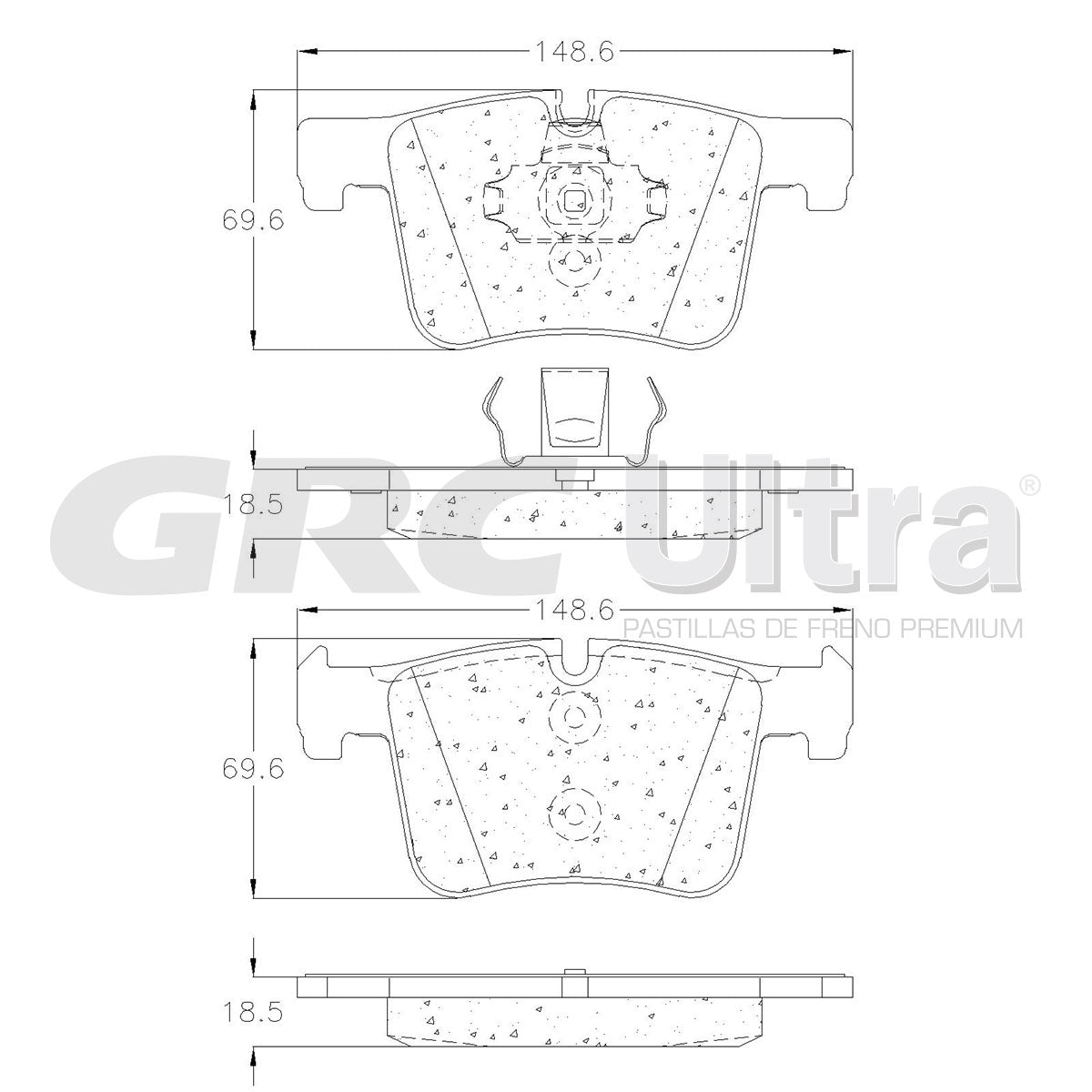 GMD1561 - BALATAS SEMIMETALICAS DELANTERAS PARA BMW 120I BASE 2012-2017