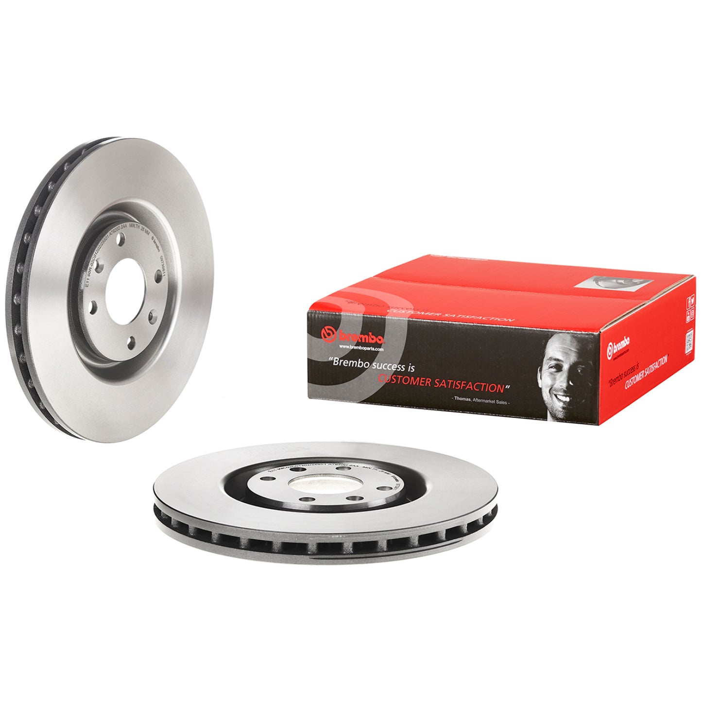 BRE-09.7398.11 - PAR DE DISCOS DE FRENO DELANTEROS PARA PEUGEOT 406 COUPE 2001-2005
