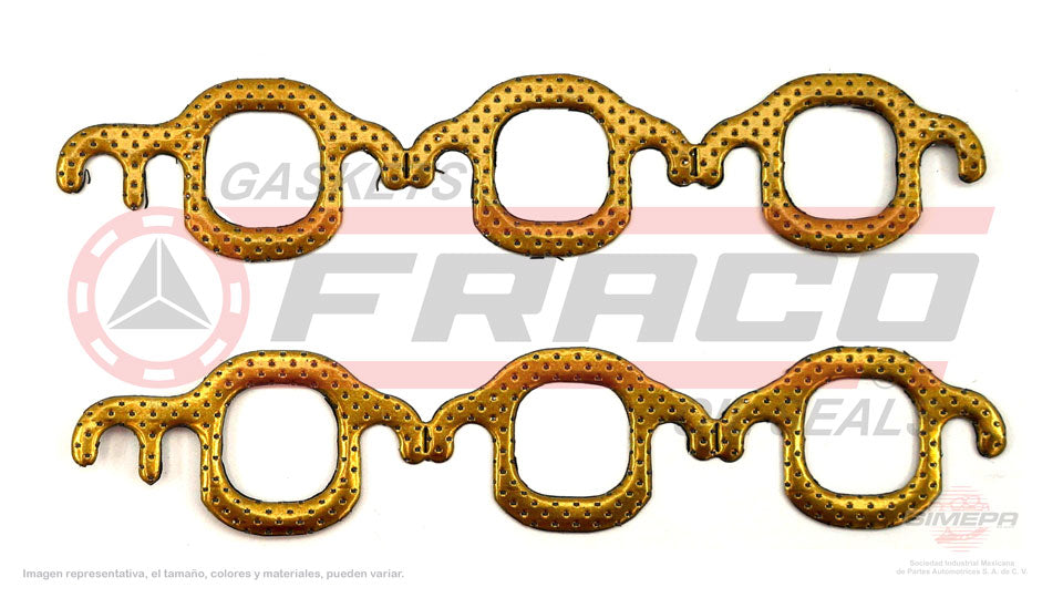 MEX-3062130 - EMPAQUE MULTIPLE DE ESCAPE PARA CHEVROLET ASTRO V6 4.3 L 12 V. OHV 262 " 1985-2005