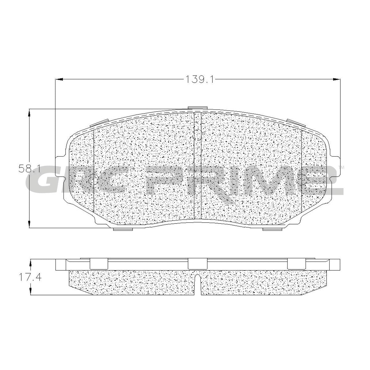 GPRD1258 - BALATAS CERAMICAS DELANTERAS PARA FORD EDGE 2007-2014