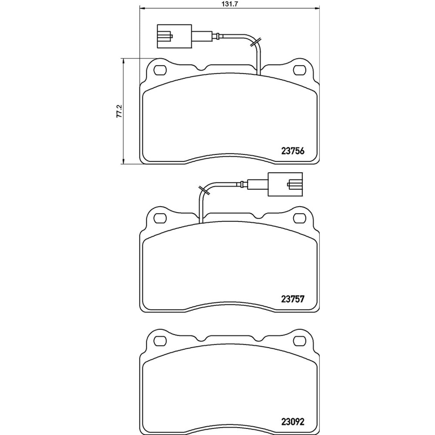 BRE-P23154 - BALATAS DELANTERAS PARA ALFA ROMEO GIULIETTA QUADRIFOGLIO VERDE 2012-2012