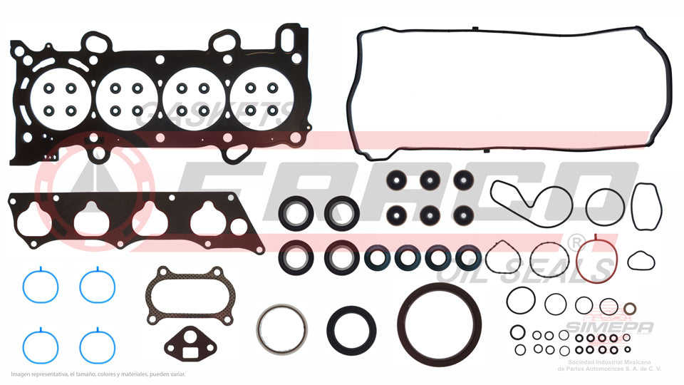 FSX-3540215 - JUEGO DE EMPAQUES PARA ACURA ILX L4 2.4 L 16 V DOHC K24Z7 2013-2014