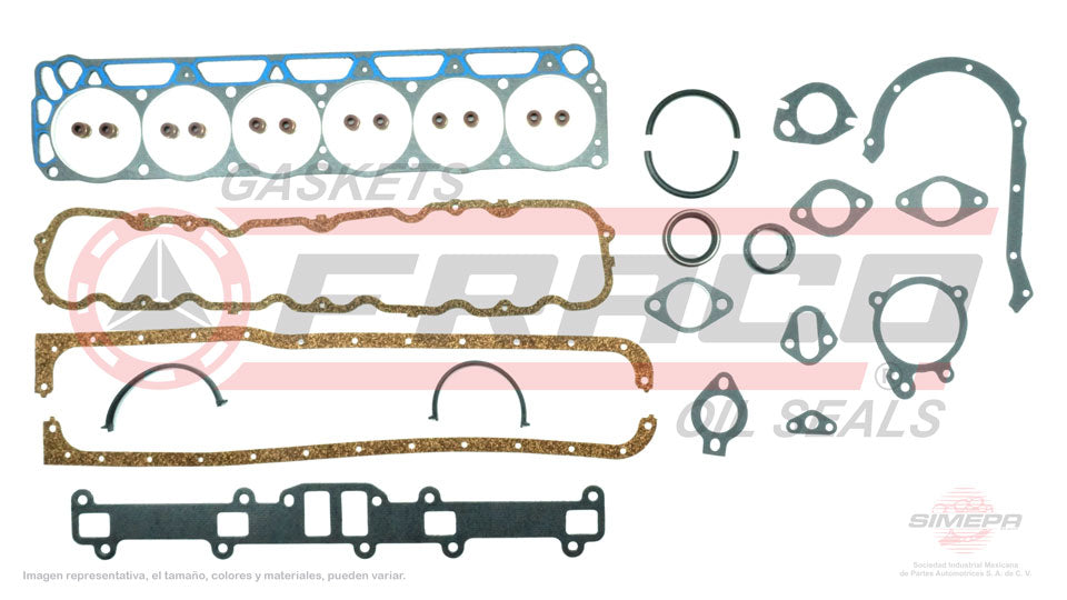 FSX-2660060 - JUEGO DE EMPAQUES PARA FORD COUNTRY SEDAN L6 4.1 L 12 V. OHV 1969-1974