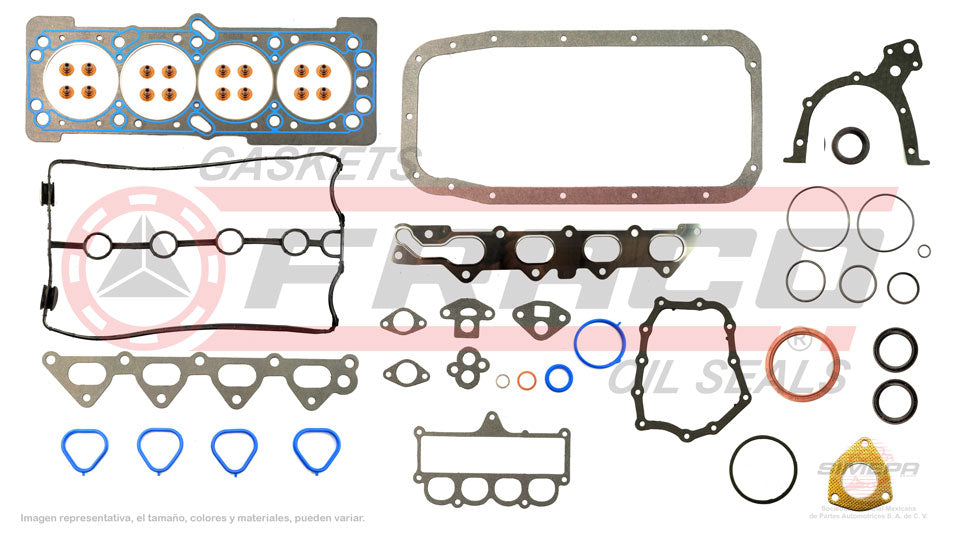 FSX-6040076 - JUEGO DE EMPAQUES PARA CHEVROLET AVEO L4 1.6 L LXT 16 V. DOHC LXT 2006-2012
