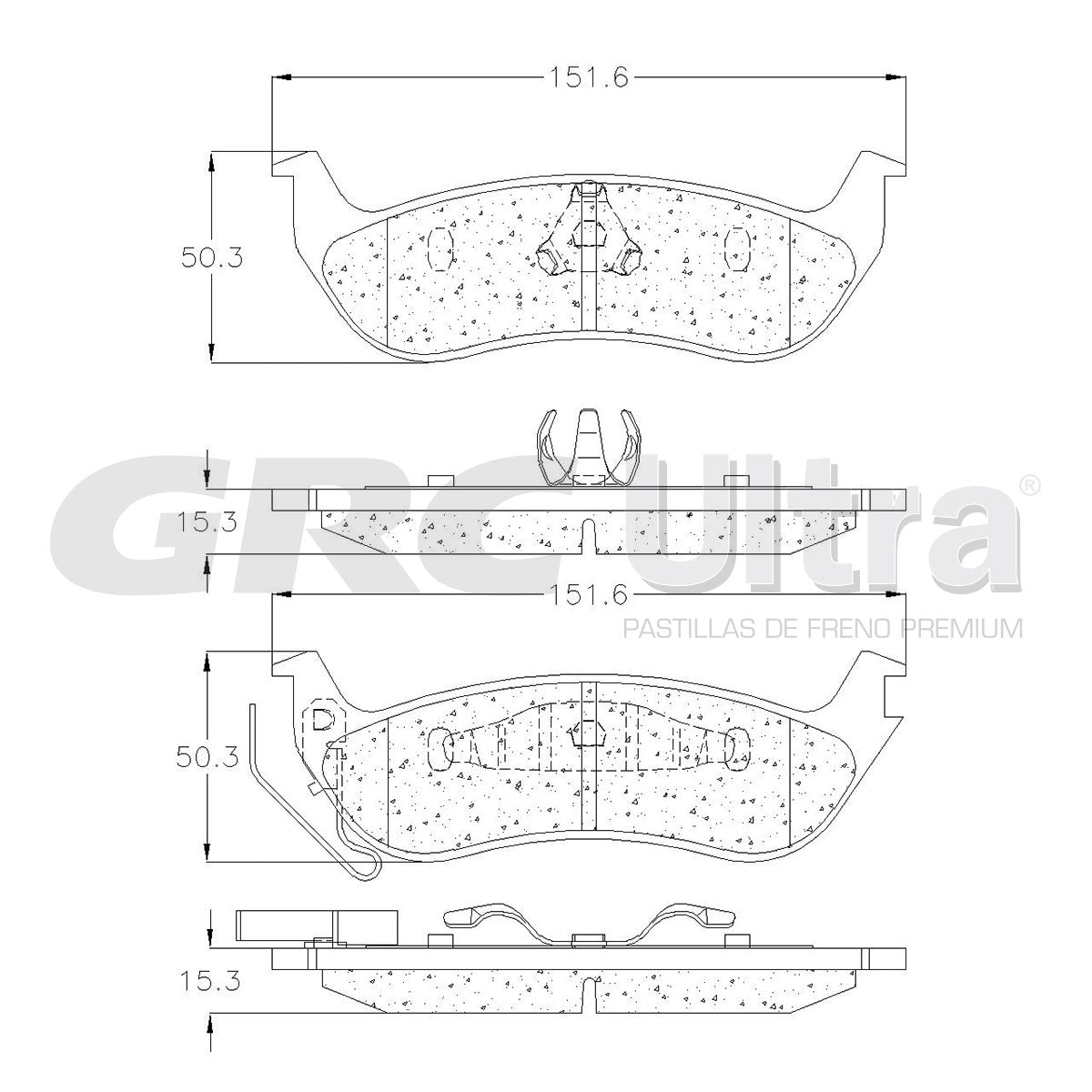 GCD932 - BALATAS CERAMICAS TRASERAS PARA FORD CROWN VICTORIA BASE 2004-2004