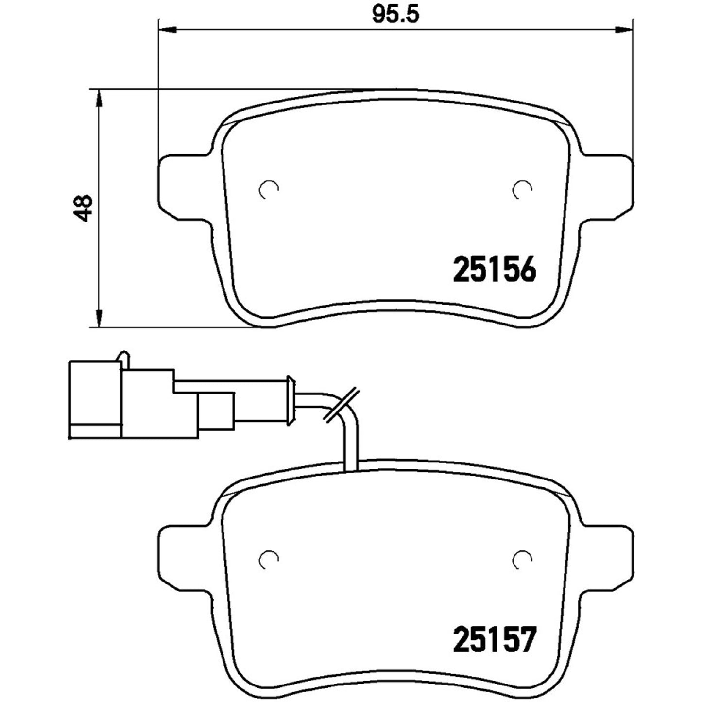BRE-P23133 - BALATAS TRASERAS PARA ALFA ROMEO GIULIETTA QUADRIFOGLIO VERDE 2012-2016