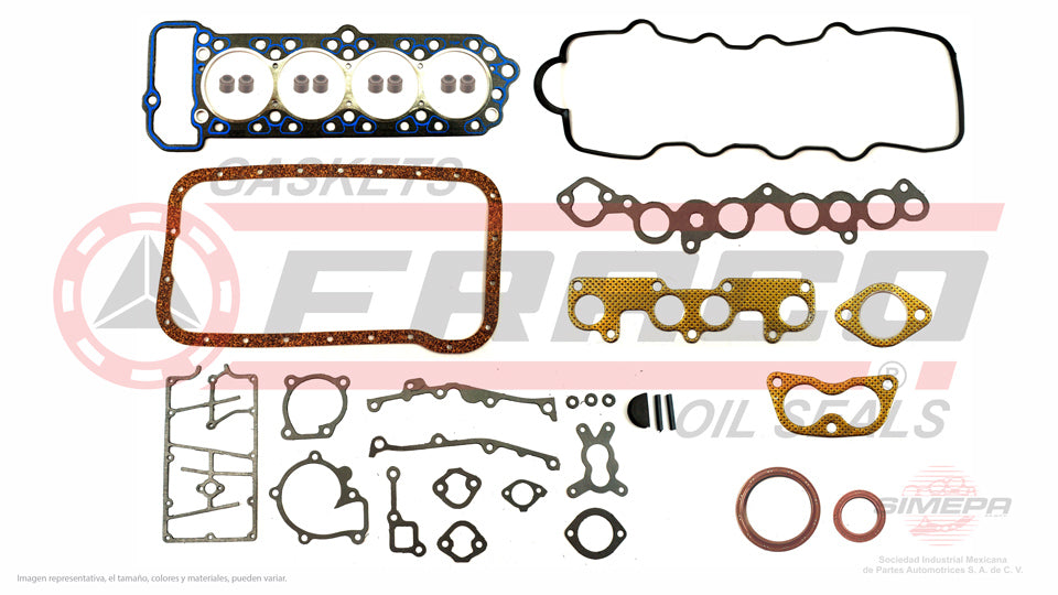 FSX-5340061 - JUEGO DE EMPAQUES PARA MAZDA GLC L4 1.5 L 8 V. SOHC E3 E5 1981-1985