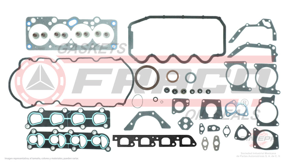 FSX-2640054 - JUEGO DE EMPAQUES PARA FORD ESCORT L4 2.0 L SOHC 8 V. 122 CID 1997-2002