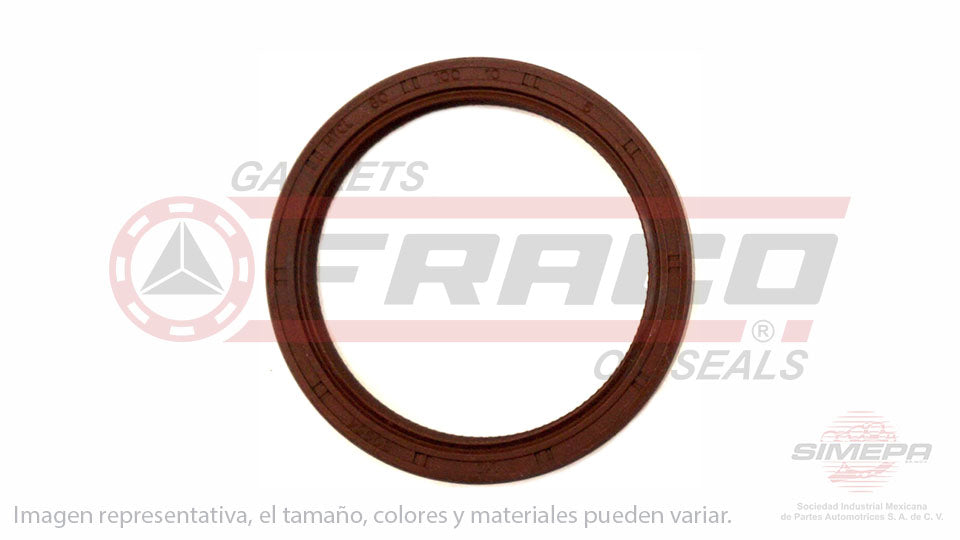 S-080071-V - RETEN DE CIGÜEÑAL PARA NISSAN HIKARI L4 1.6 L E16 8 V. SOHC E16 I/S 1987-1992