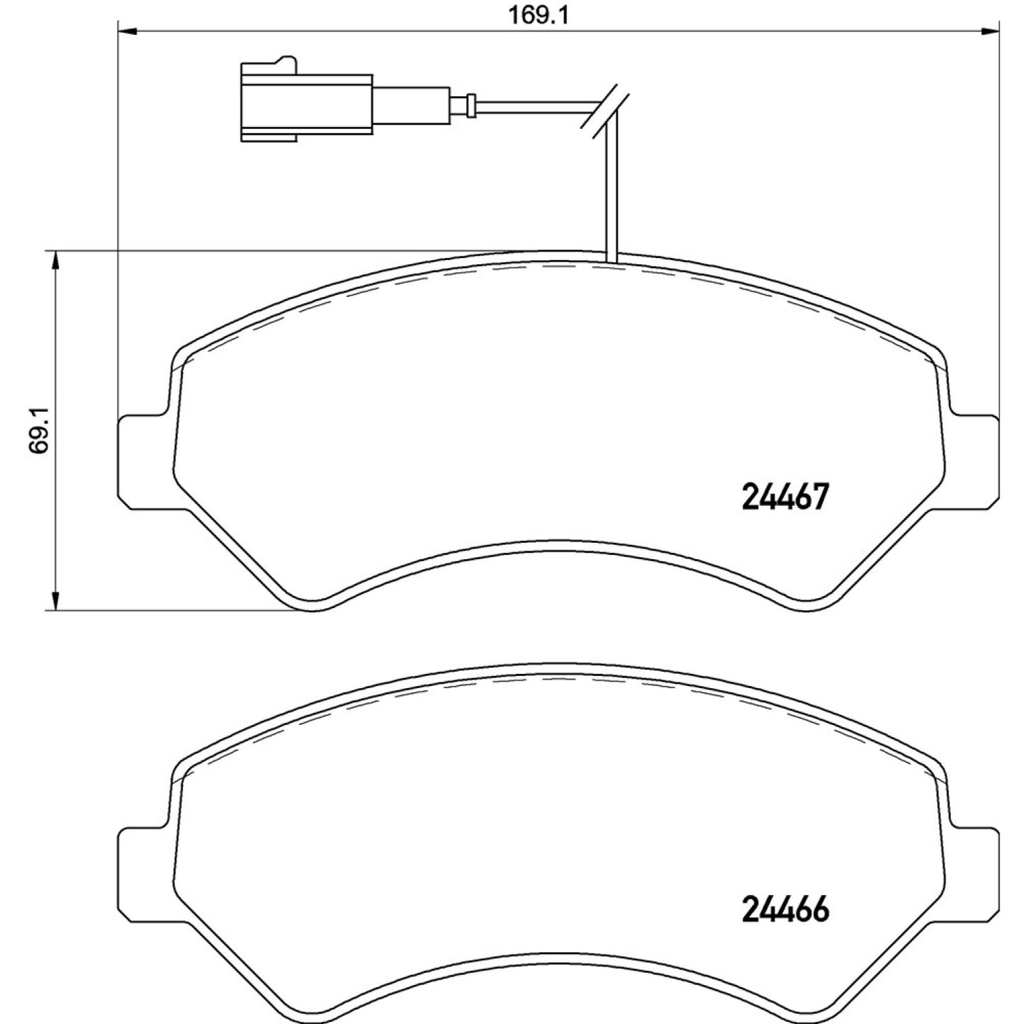 BRE-P61118 - BALATAS DELANTERAS PARA FIAT DUCATO BASE 2008-2019