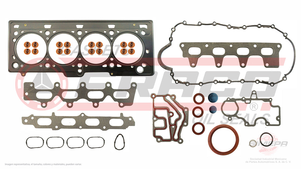 FSX-6540109 - JUEGO DE EMPAQUES PARA RENAULT CLIO L4 1.6 L 16 V. DOHC K4M 2002-2010