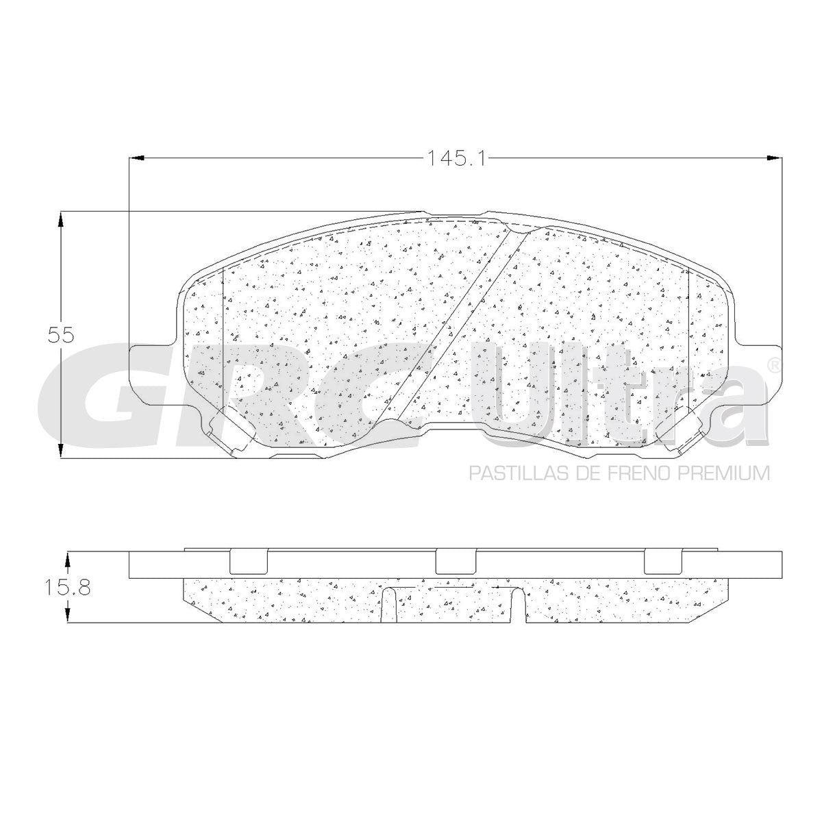 GMD866 - BALATAS SEMIMETALICAS DELANTERAS PARA CHRYSLER 200 2011-2012