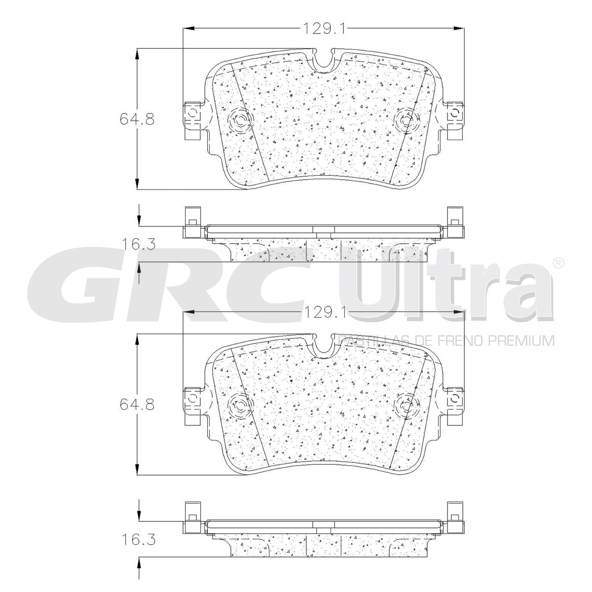 GCD1895 - BALATAS CERAMICAS TRASERAS PARA AUDI A8 QUATTRO 2019-2019