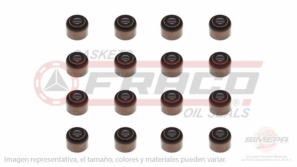 SS-5236-V-16 - SELLOS DE VALVULA POR JUEGOS PARA DODGE B150 V8 5.2 L 16 V 318 CID 1992-1994