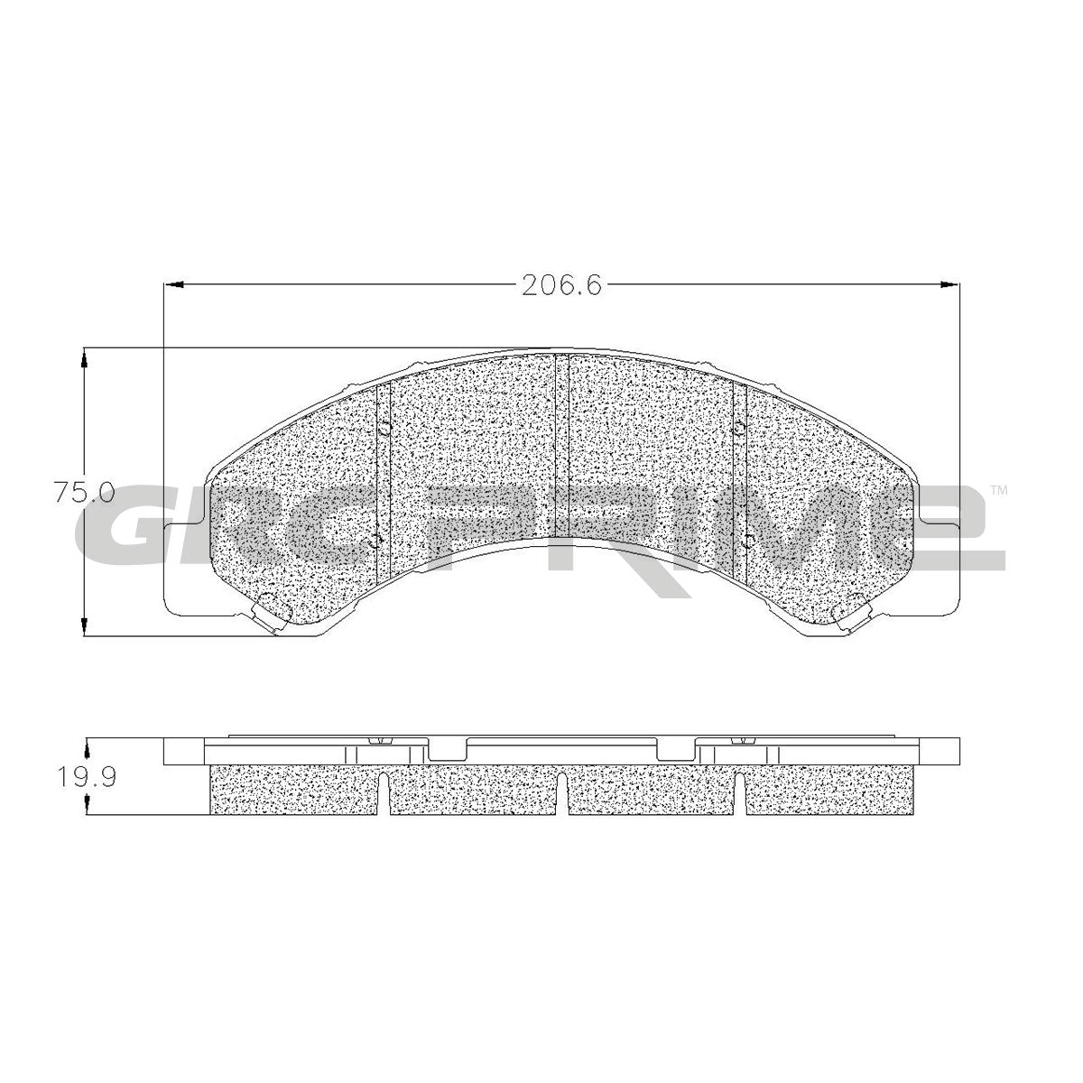 GPRD825SD - BALATAS SEMIMETALICAS DELANTERAS PARA CHEVROLET LCF 3500 2019-2021