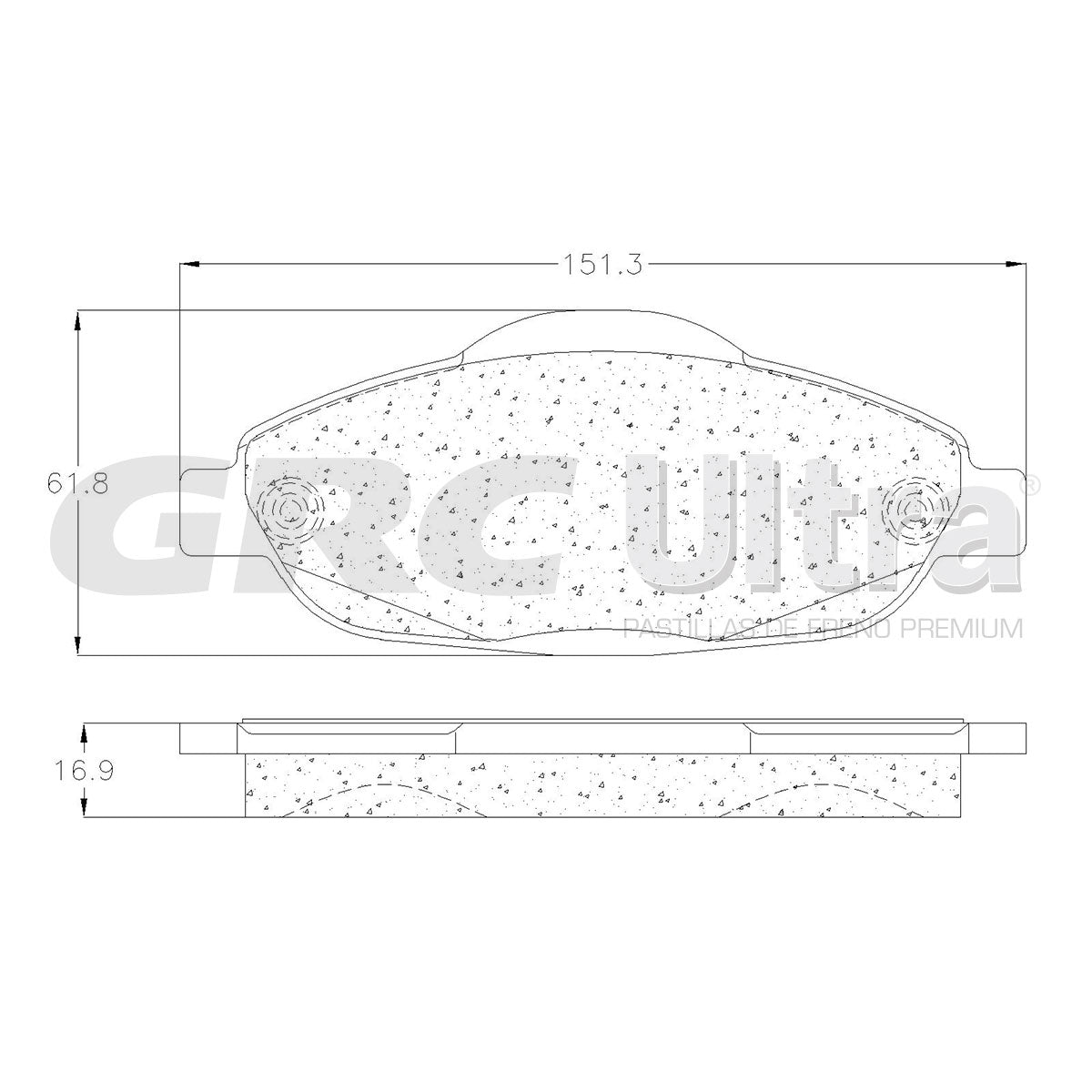 GCD1696 - BALATAS CERAMICAS DELANTERAS PARA PEUGEOT 308 2009-2012