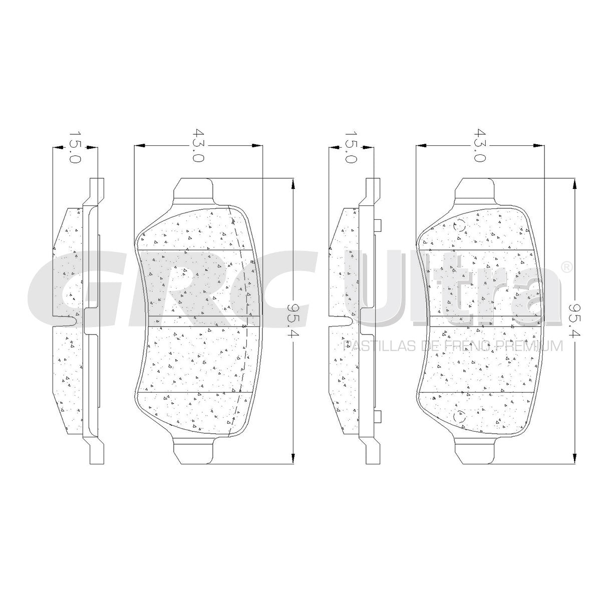 GMD1362 - BALATAS SEMIMETALICAS TRASERAS PARA CHEVROLET ASTRA 2006-2008