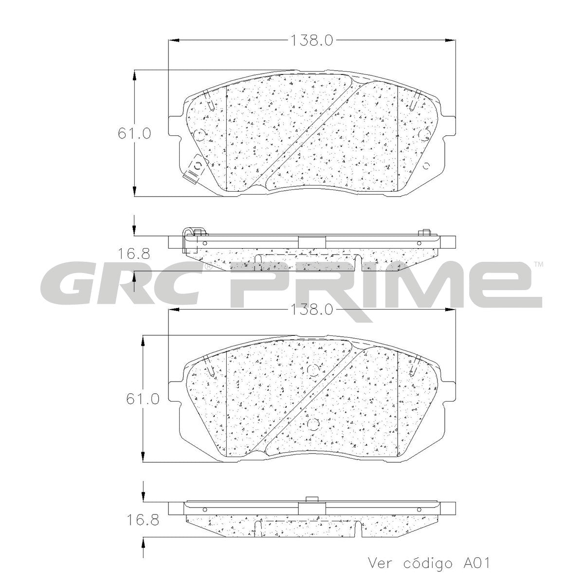 GPRD1855 - BALATAS CERAMICAS DELANTERAS PARA HYUNDAI ELANTRA GT N LINE 2019-2020