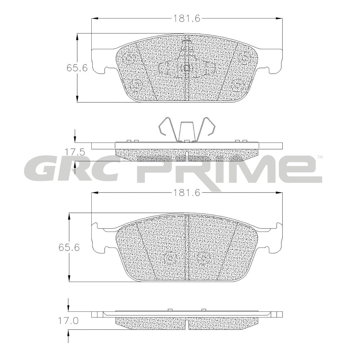 GPRD1645 - BALATAS CERAMICAS DELANTERAS PARA FORD ESCAPE 1.6L 2013-2016