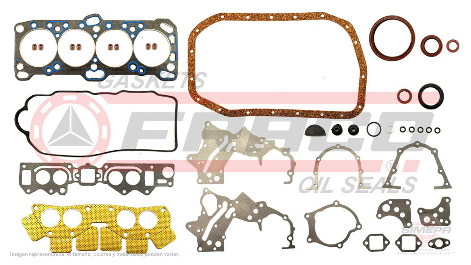 FSX-5540300 - JUEGO DE EMPAQUES PARA DODGE RAM 50 L4 2.4 L SOHC 8 V. SOHC G64B 1990-1993