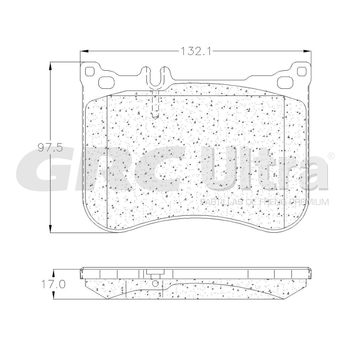 GMD1688 - BALATAS SEMIMETALICAS DELANTERAS PARA MERCEDES-BENZ CLS53 AMG 2019-2023