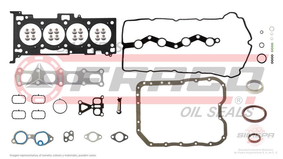 FSX-5540313 - JUEGO DE EMPAQUES PARA MITSUBISHI LANCER L4 2.4 L 4B12 16 V. DOHC MIVEC 2009-2013